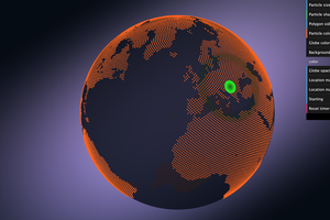 Three.js Particle Globe screenshot